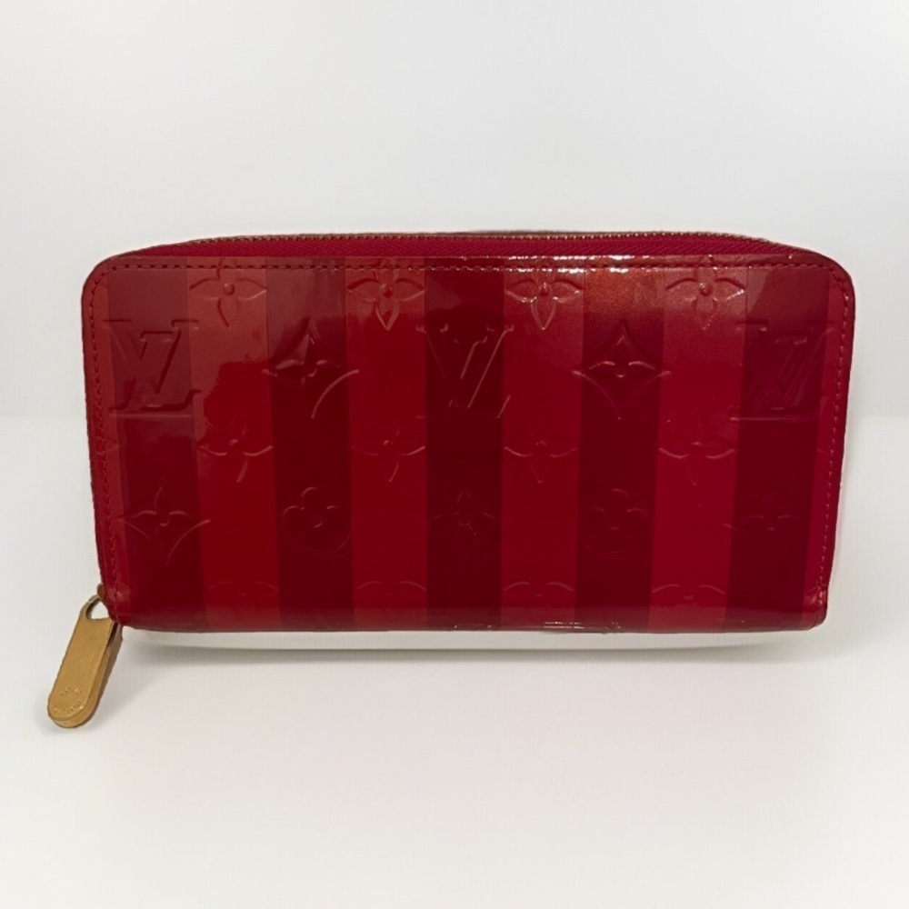 Louis Vuitton Pink Vernis Stripe Zippy Wallet